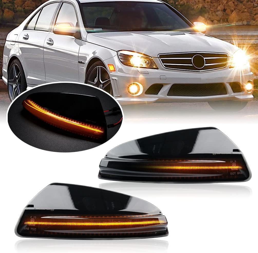 LED Side Mirror Marker Lights for 20082011 Benz Mercedes PreLCI W204