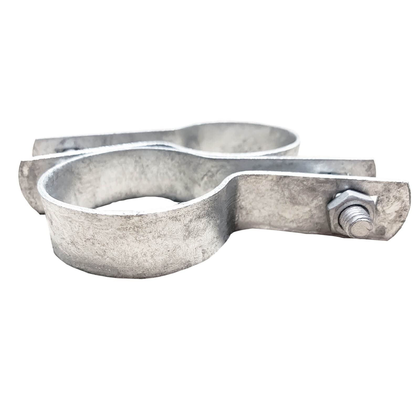 Wall Mount Brace Band Adapter 10-Pack Chain Link Fence Tension Bands -  Galvanized Steel With Bolts/Nuts (2-3/8