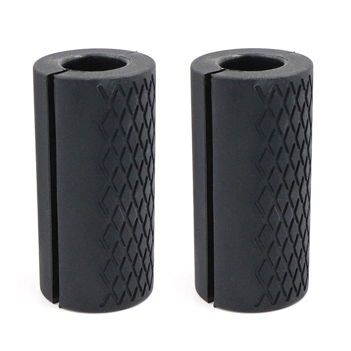 Manopole Per Bilanciere E Sollevamento Pesi, Misura Piccola, Spesse, Per Aumentare La Forza Di Presa, Antiscivolo, Per Bodybuilding, Fitness, Allenamento Di Forza Di Presa, 2 Pezzi, Silicone Nero