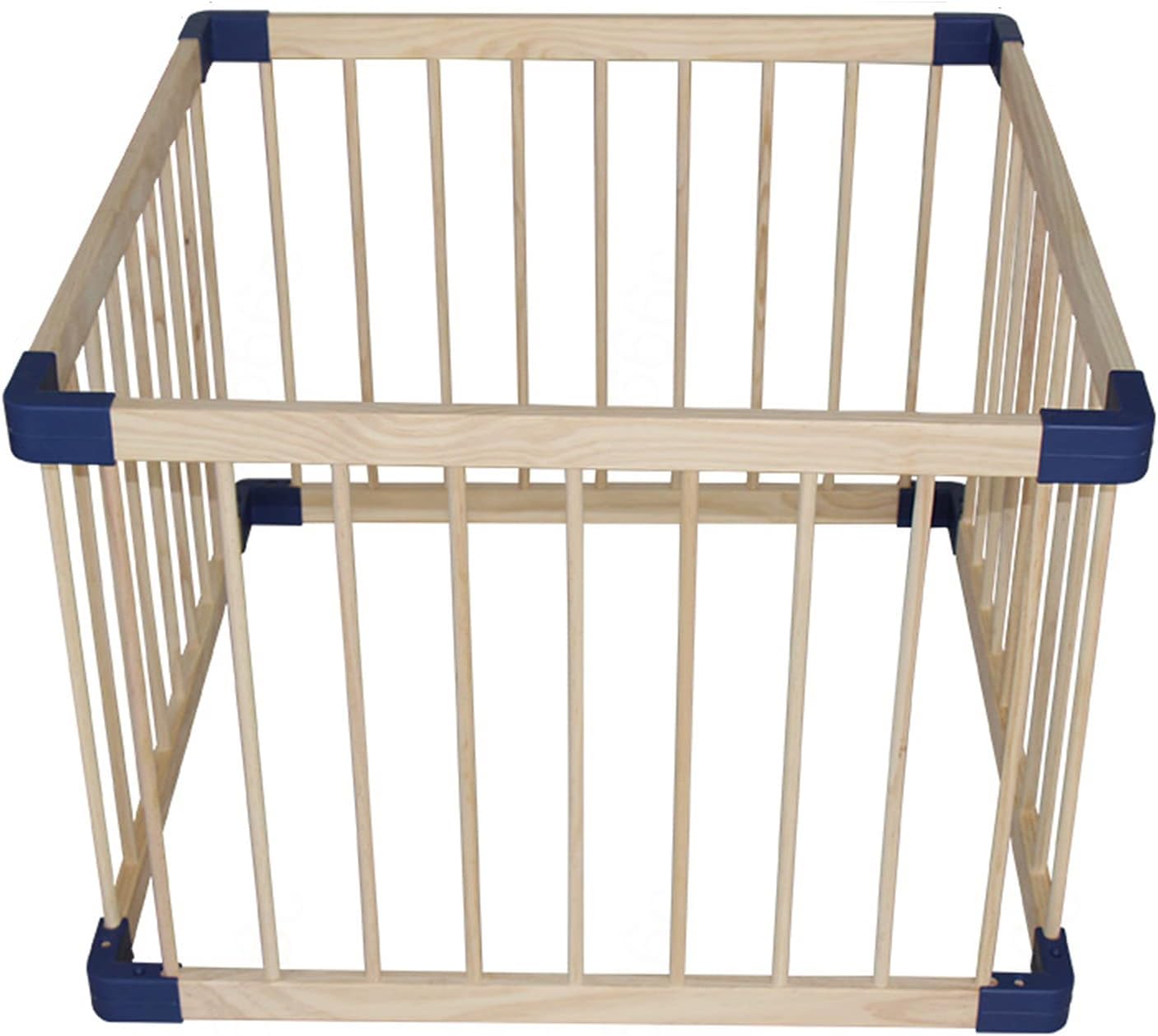 Jolan Baby Playpen Wooden,Indoor Outdoor Baby Fence,Crawling Playpen,Toddler Kids Large Safety Activity Center Playard,Baby Playpen Easy to Assemble and Disassemble,Space Saving,80×80cm