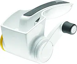 Ralador de Queijo Zyliss Classic Branco – Manivela Reversível, Lâmina de Aço Inoxidável, Ideal para Queijo Parmesão, Chocolate e Nozes – Alta Durabilidade e Fácil Limpeza
