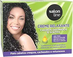 Salon Line, Creme Relaxante, Cachos Definidos e Soltos - Cabelos Cacheados e Crespos, 200 g