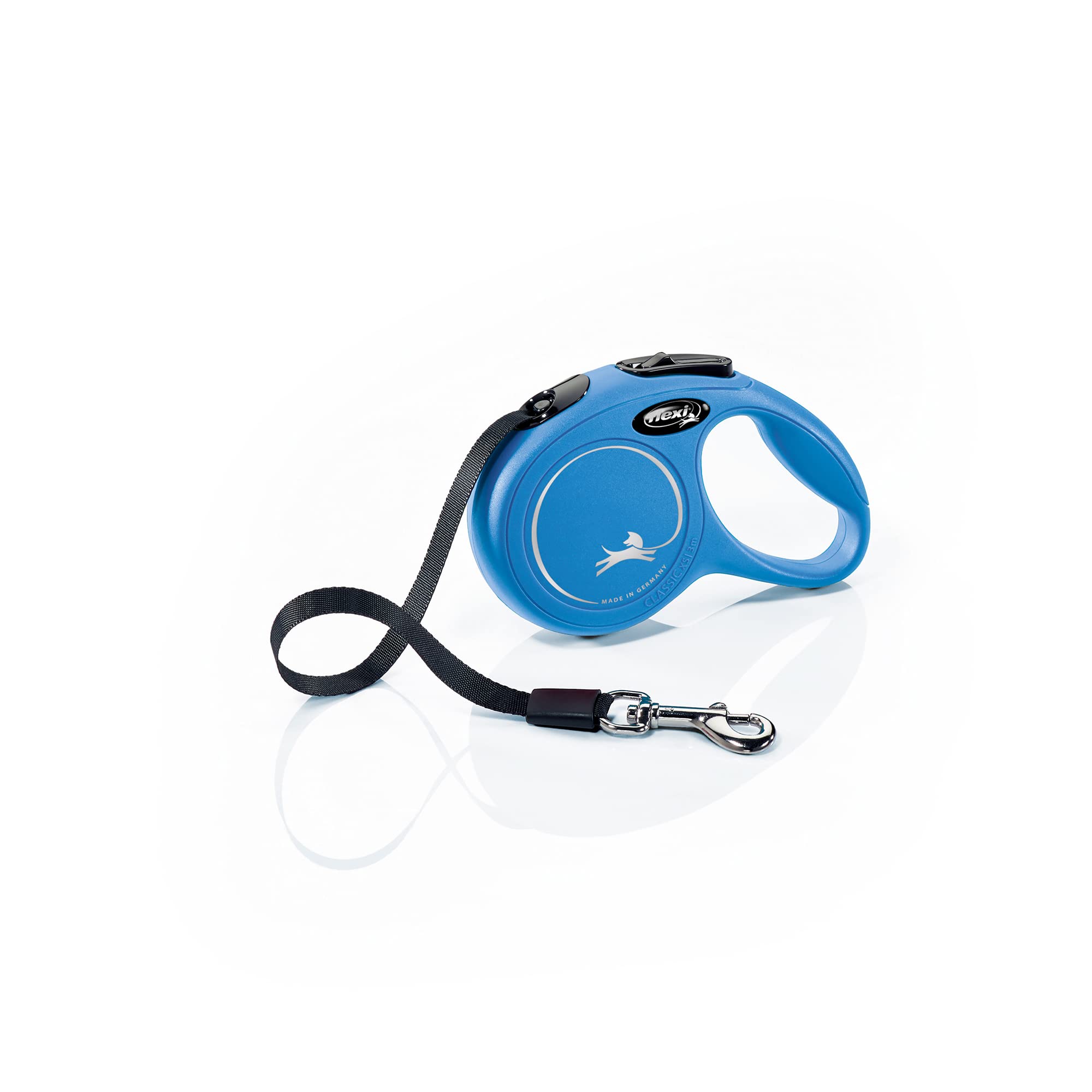 Flexi Classic Tape, Otomatik Köpek Gezdirme Tasması Small, 3 Metre, Mavi