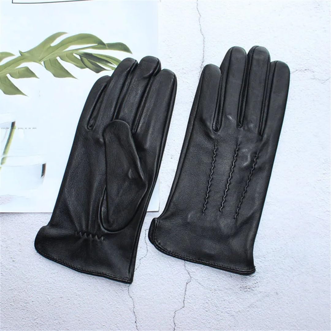 Guanti da uomo sottili foderati in rayon foderato in pelle sfoderata primavera e guanti da moto da viaggio all'aperto