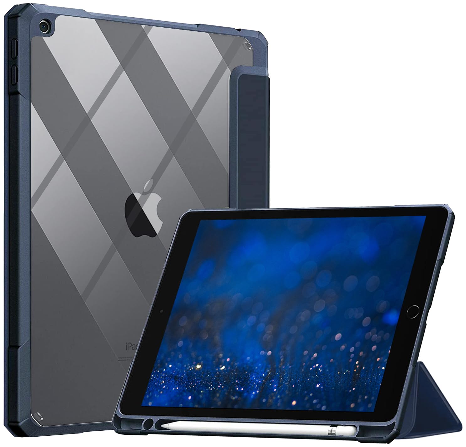 Robustrion Cover for iPad 6th Generation Cover with Pencil Holder/iPad 5th Generation Hybrid Flip Stand Case [Auto Sleep Wake Support] - Navy (B0BCVK4S7P) Amazon Price History, Amazon Price Tracker