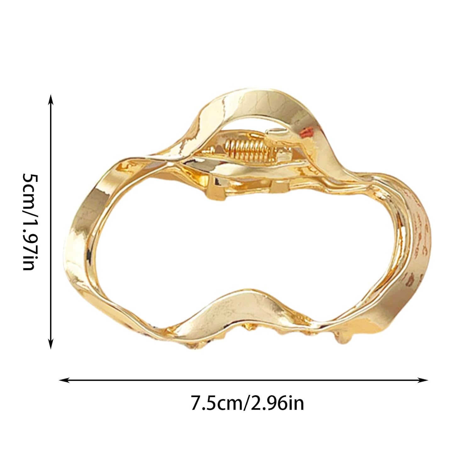 3PCS Metal Hair Claw Clips, Gold Hair Claw Barrettes No Slip Claw Clip for Thick Hair, Hair Jaw Clamps Hair Accessories for Women and Girls - Image 2