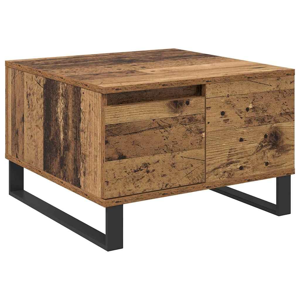 Table Basse Carrée 55x55 Bois d'Ingénierie pour Ranger Salon Encombré