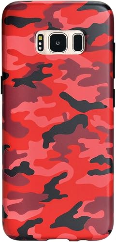 VELVET CAVIAR Funda compatible con Samsung Galaxy S8 Camo para niñas y hombres, bonitas fundas protectoras para teléfonos (camuflaje rojo)