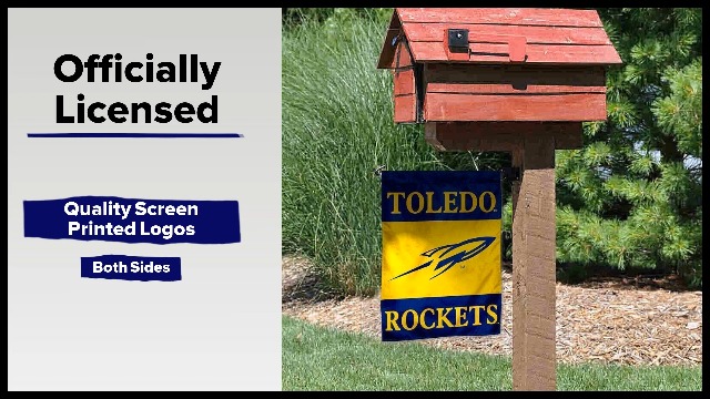 University Of Toledo Gartenflagge – Doppelseitig, 100% Polyester, Offiziell Lizenziert