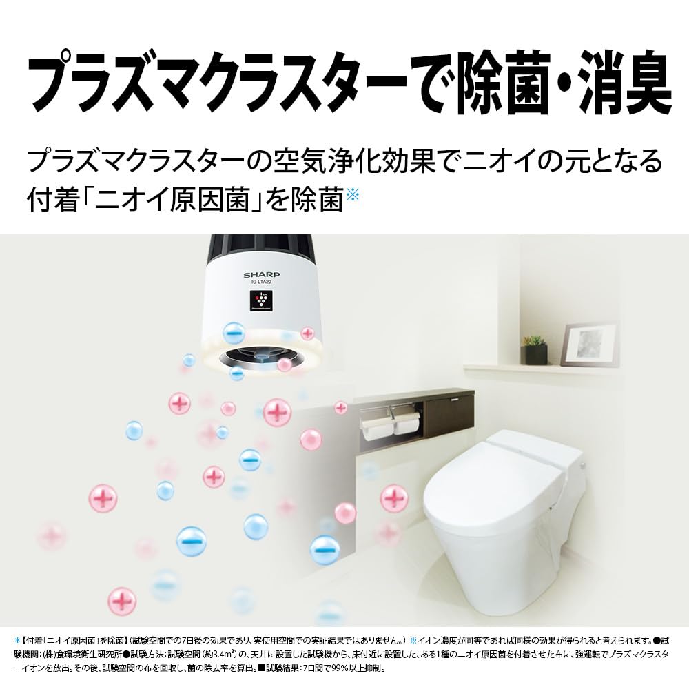 Amazon | シャープ プラズマクラスター イオン発生機 IG-LTA20-W 天井