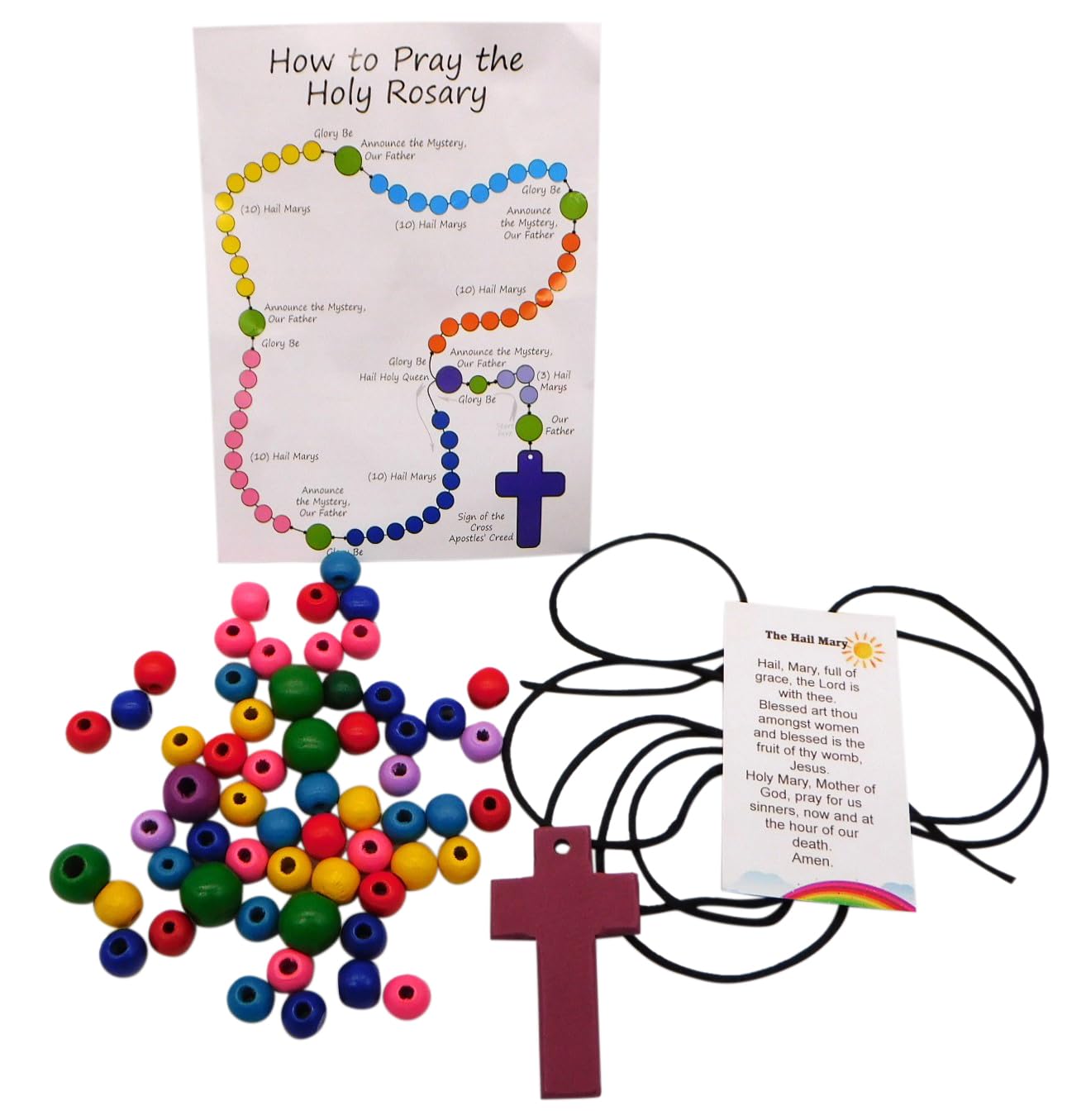Amazon.co.jp: Make Your Own ビーズ ロザリオ クラフトキット 子供用