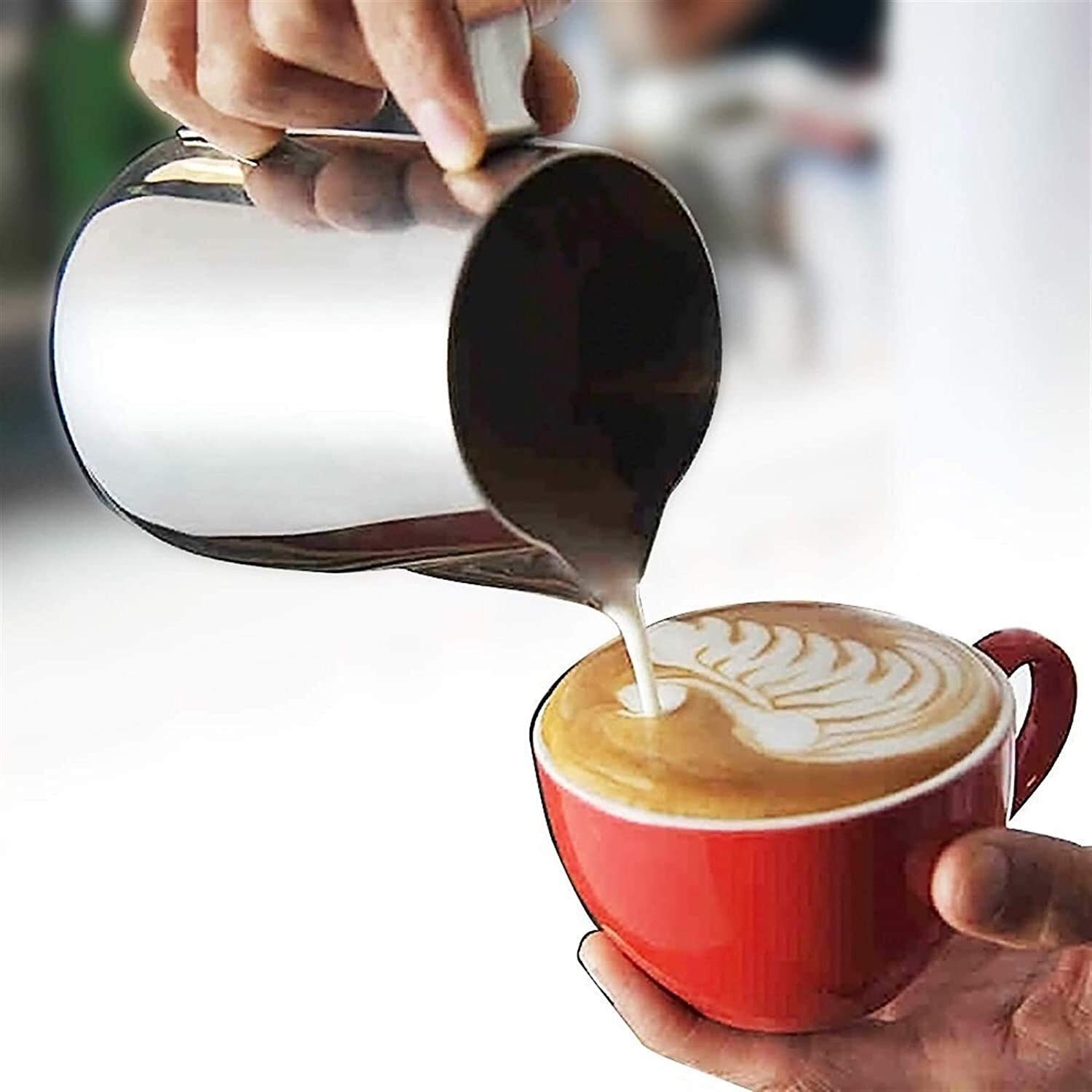 Lattiera Creamer Lanciatore Schiumoso in Acciaio Inossidabile Latte Scrupoloso Brocca caffè Espresso Barista Barista Artigianato caffè Latte Latte Frocio Brocca (Size : 1000ml)