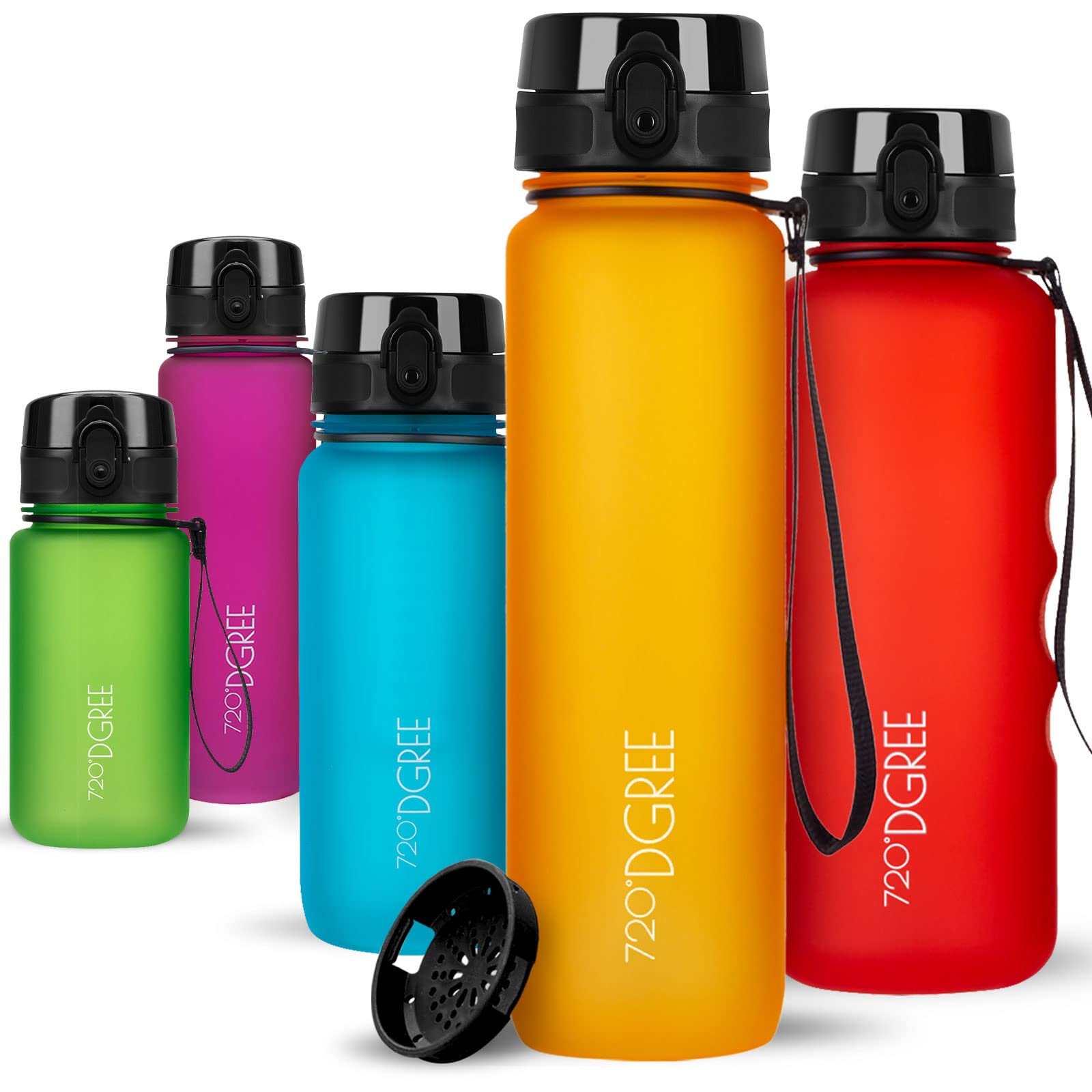 720°DGREE Botella Agua 1 Litro “uberBottle“ - Tamiz-Fruta, softTouch - Sin BPA, Prueba de Fugas, Reutilizable - Cantimplora, Water Bottle ideal para Deporte, Fitness, Gimnasio, Senderismo, Ciclismo — view 242
