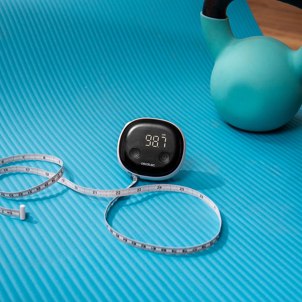 Cecotec Nastro metrico digitale con Bluetooth, display LED e app Surface Precision Body. Monitora le tue misurazioni del corpo, sincronizza facilmente con il tuo smartphone, funzione di
