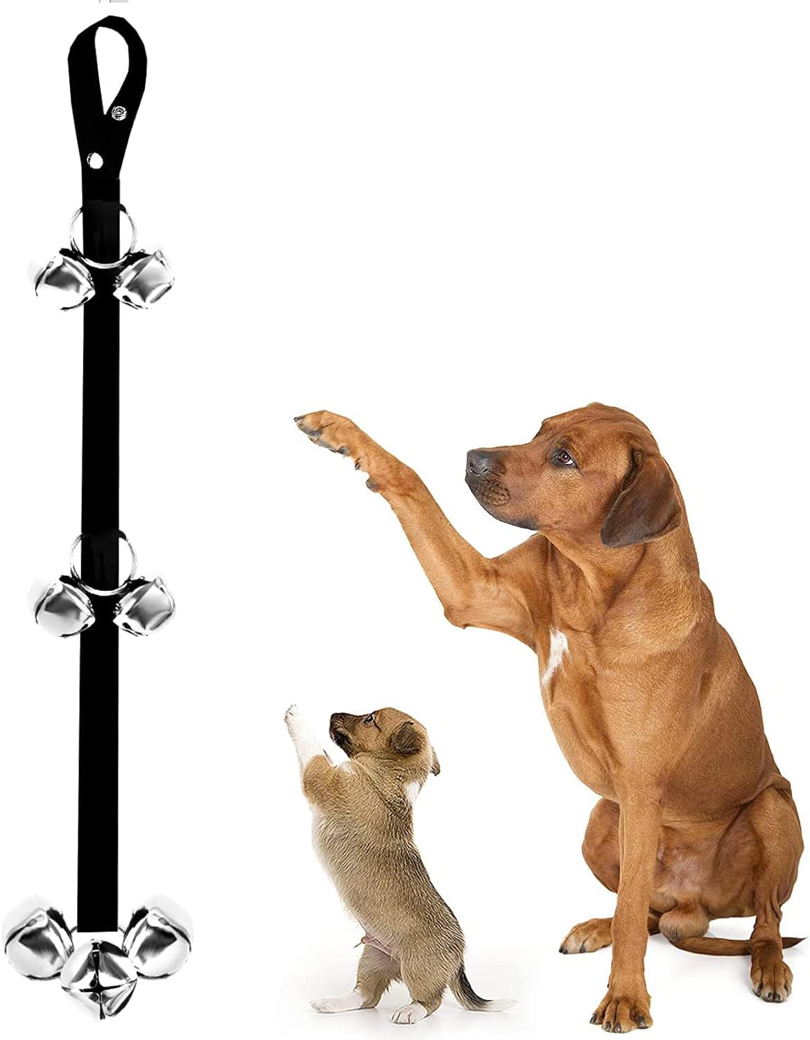 Dog Training Doorbells, Dog Doorbells, Puppy Toilet Training Bells, Adjustable Strap Door Bell for Door, Suitable for Any Doorknob, Fits for All Dogs (7 Extra Large Loud Doorbells