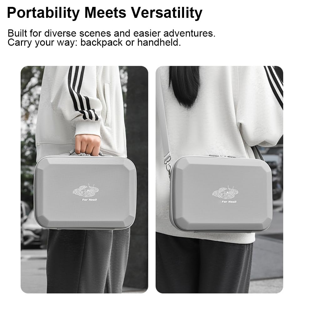 Custodia rigida per DJI Neo 2, custodia da viaggio di grande capacità, borsa portatile con tracolla per Neo2 Motion Fly More Combo, RC-N3, quattro batterie, hub di ricarica e accessori