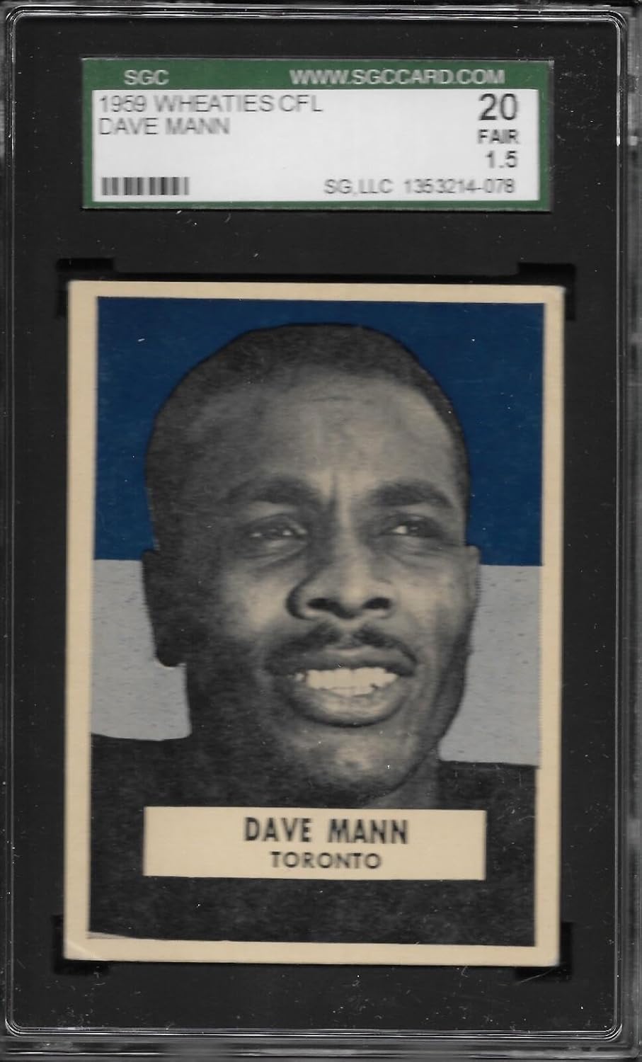 Sgc 20 1959 Wheaties Cfl Football Dave Mann - Football Cards
