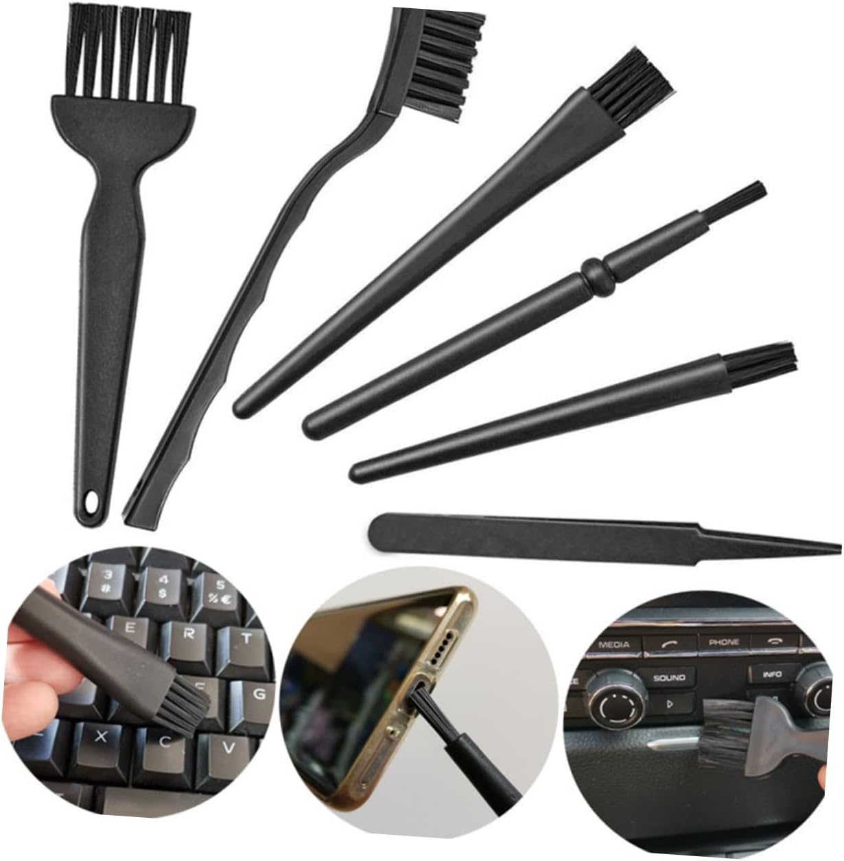8-Piece Anti-Static Keyboard Cleaning Brush Set Computer Dusting Gap Cleaning Tools for Laptops Desktops Electronics
