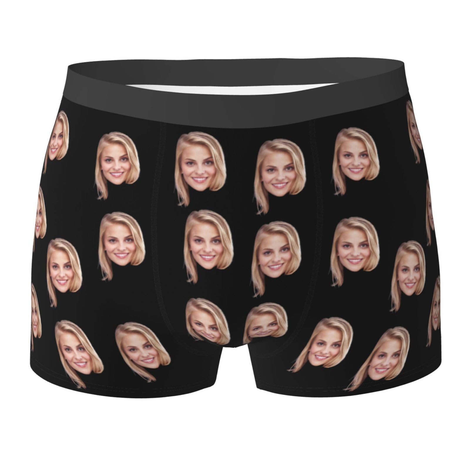 Personalized Boxers Briefs for Men Custom Mens Underwear Boxer Briefs with Face Gifts for Boyfriend Husband Him