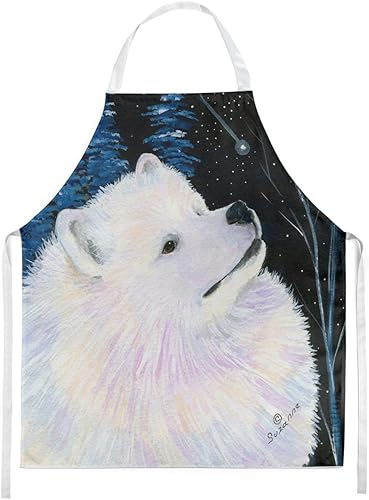 Miniatura 1 de Caroline's Treasures SS8376APRON - Delantal samoyedo de noche estrellada para cocinar, hornear, manualidades, jardinería para adultos, mujeres y