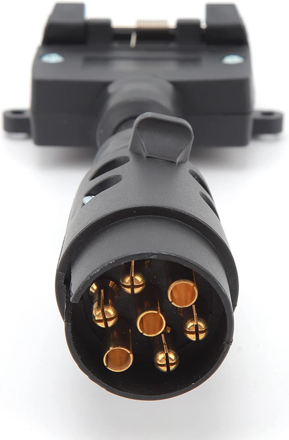 7 Pin Round Male Plug to 7 Pin Flat Female Socket Trailer Plug Adapters