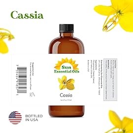 Sun Essential Oils - Cassia 4oz Bottle for Diffuser, Humidifier, Aromatherapy, Hair and Skin Care - Cassia Oil - Aromatherapy Oil