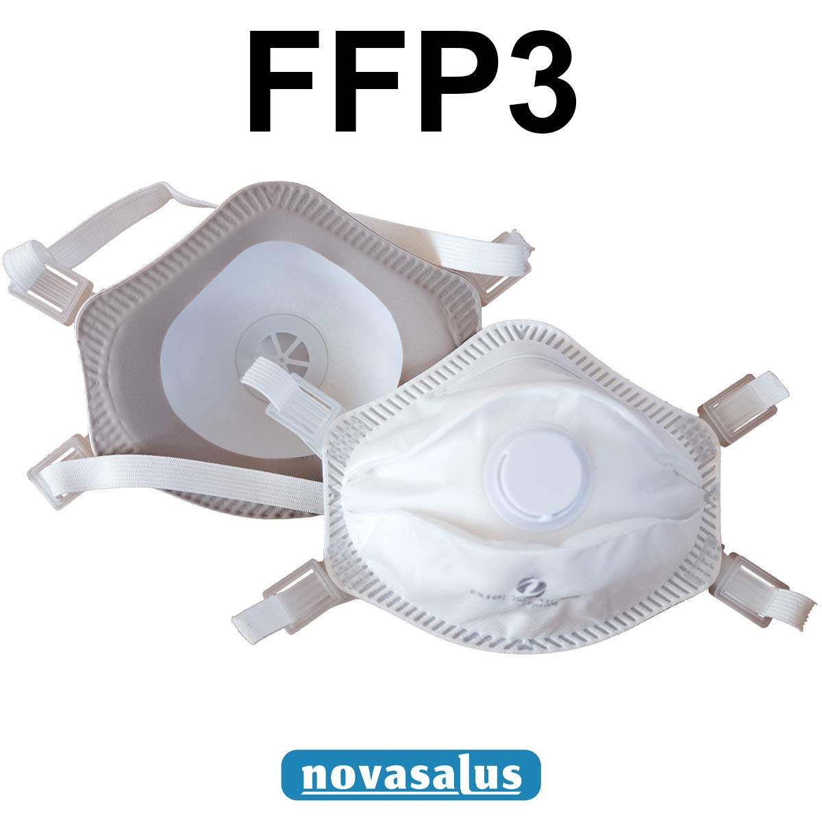 mascherine respiratori FFP3 con Valvola, mascherine protettive facciali"Cup Shape", Certificate CE 2797 - Confezione da 5 FFP3 NR