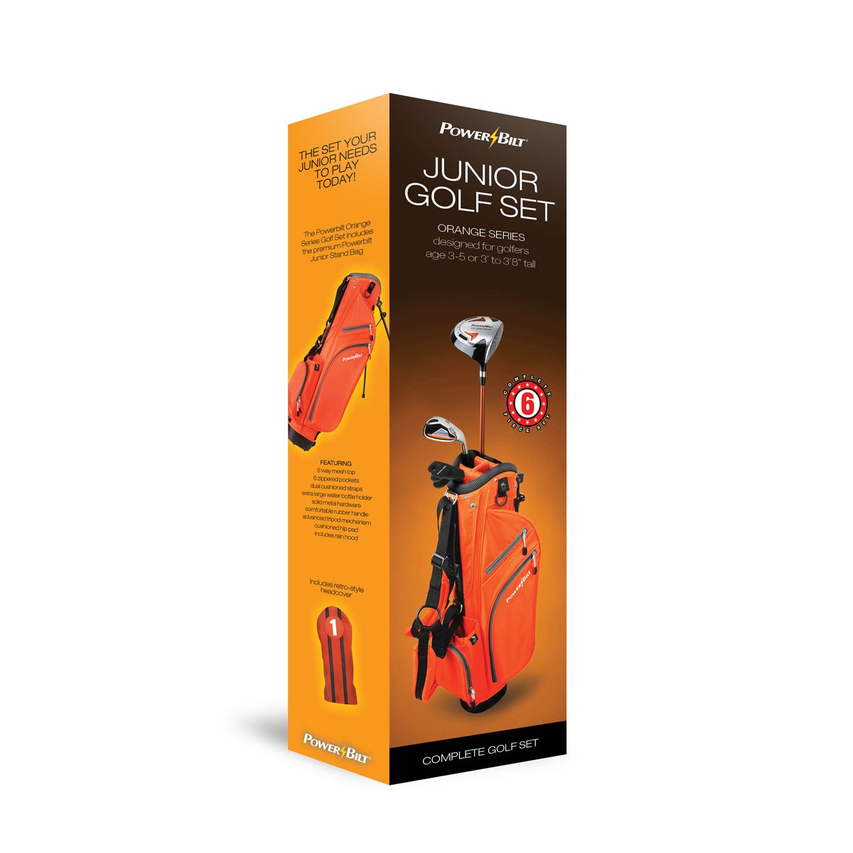 Amazon.com : PowerBilt Junior Boys' Ages 3-5 Orange Series Left