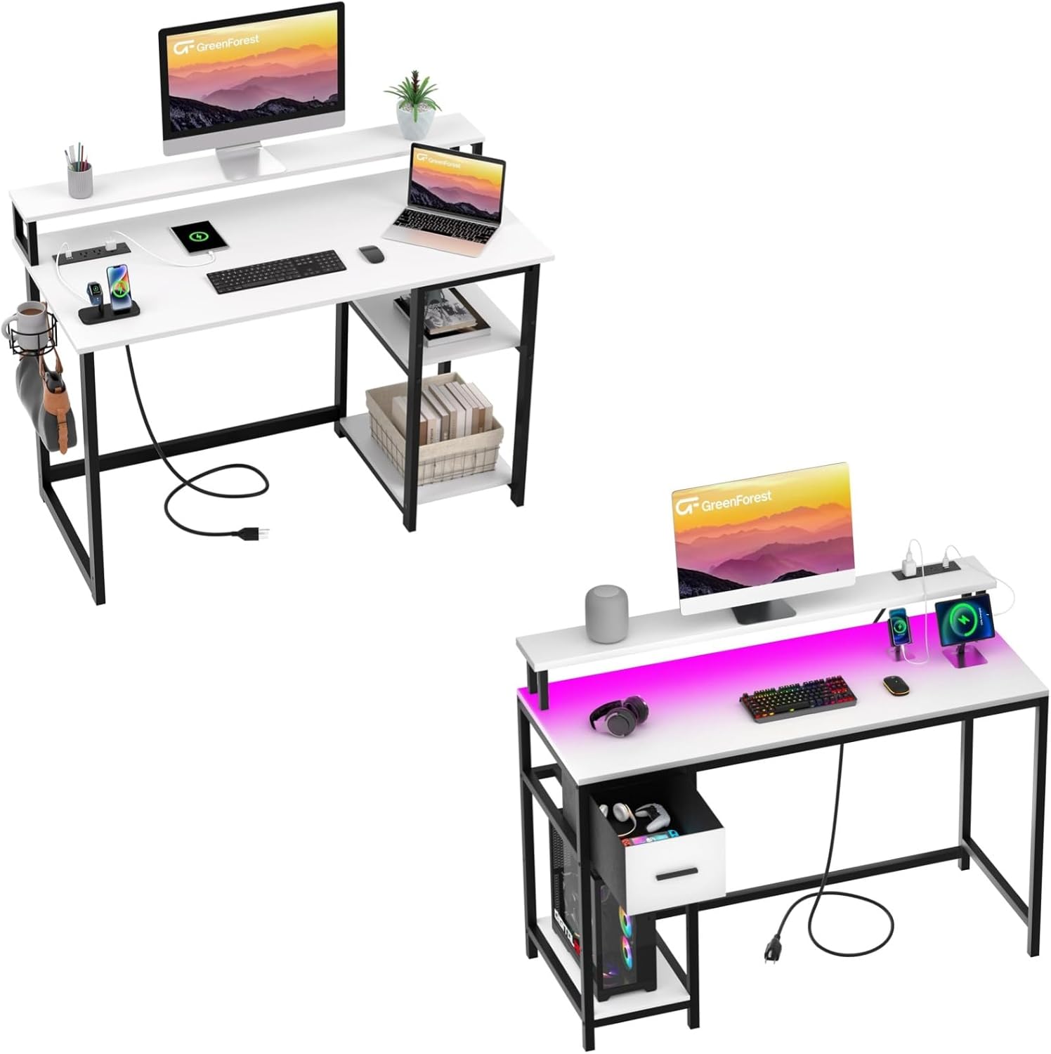 Santic Cycling Jackets GreenForest Gaming Desk With LED Lights,175 Cm Computer Office Desk With Reversible Drawer And Printer Shelf,Office Desk With Monitor Stand And Hooks For Home Study Desk,Black Computer Desk