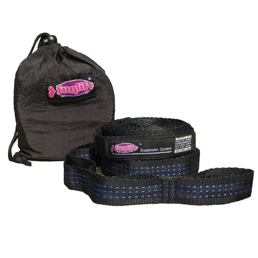 funlife Hammock Straps- Tree Friendly Straps, Total Heavy Duty 2000LBS+, Ultra Light, No Stretch Suspension System, Open Less Than 1 Minute, Fits Any Hammock