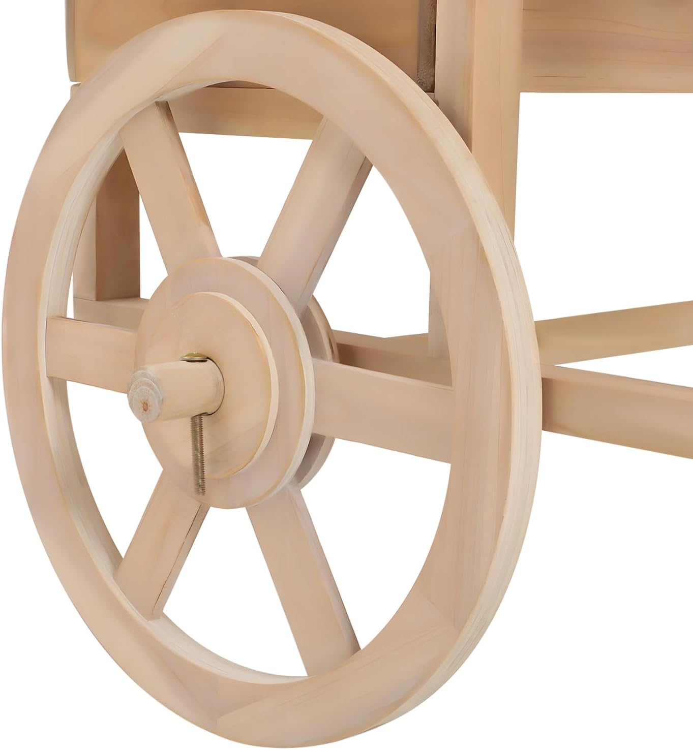 3-Tiered Candy Cart Display Stand, Flower Cart Stand with Wheels ＆ Blackboard, Country Market Wooden Rolling Table Carts for Display Flower Candy Party Favors and Crafted Items (Wood Color) - Image 3