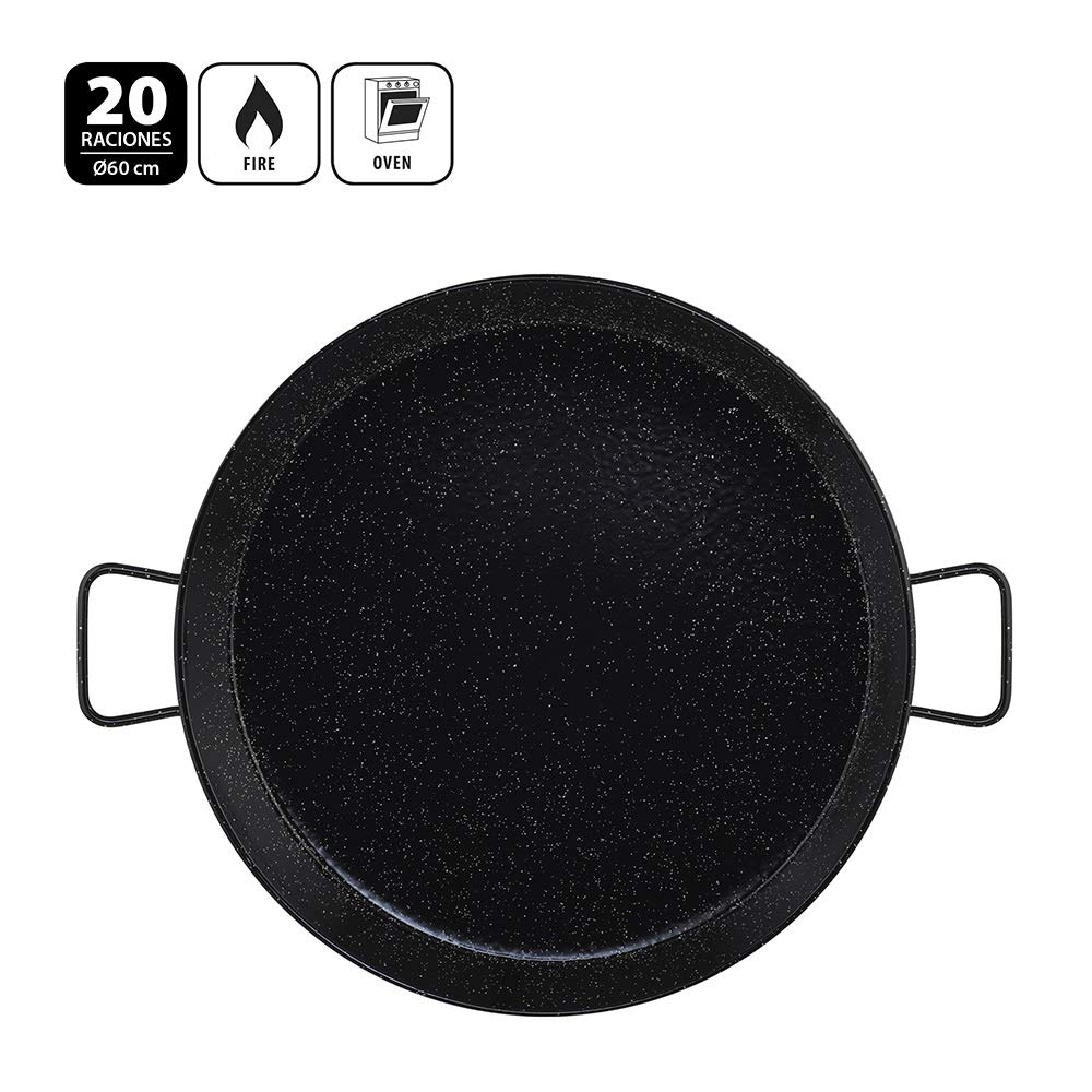 Metaltex - Poêle à paella en acier émaillé 20 portions 60 cm