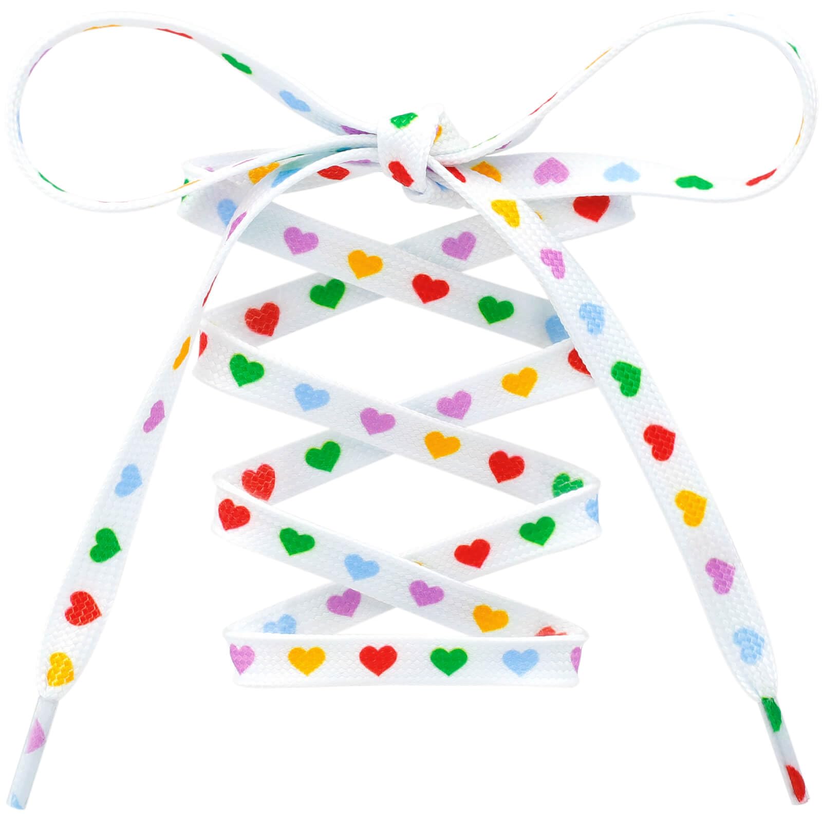 MKEHSH Colorful Pattern Shoe Laces: 2 Pair Flat Print Shoelaces for Sneakers