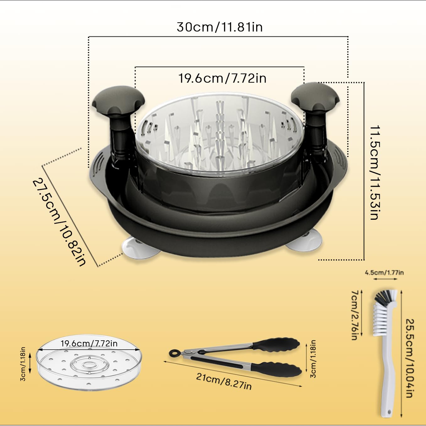 Hühnerhäcksler Werkzeug Twist – Mit Sichtigem Deckel, Ergonomischem Griff – Spülmaschinenfest & BPA-frei
