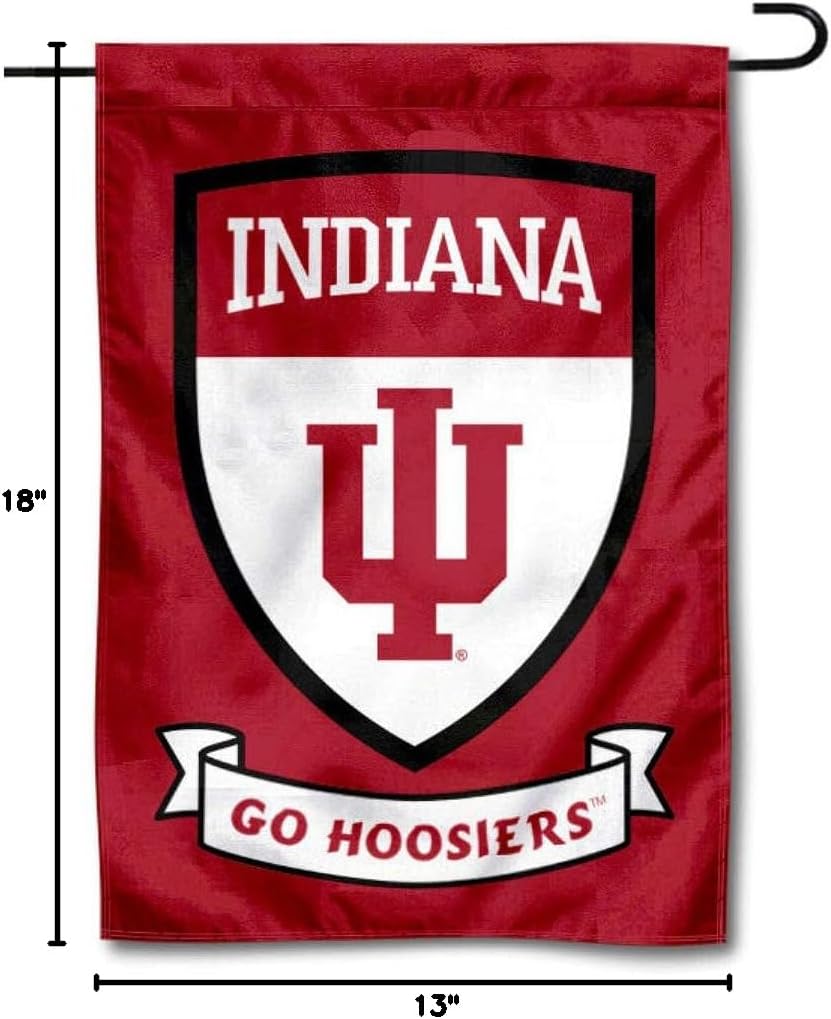 Indiana Hoosiers Crest Shield Garden Flag and Banner - Image 5