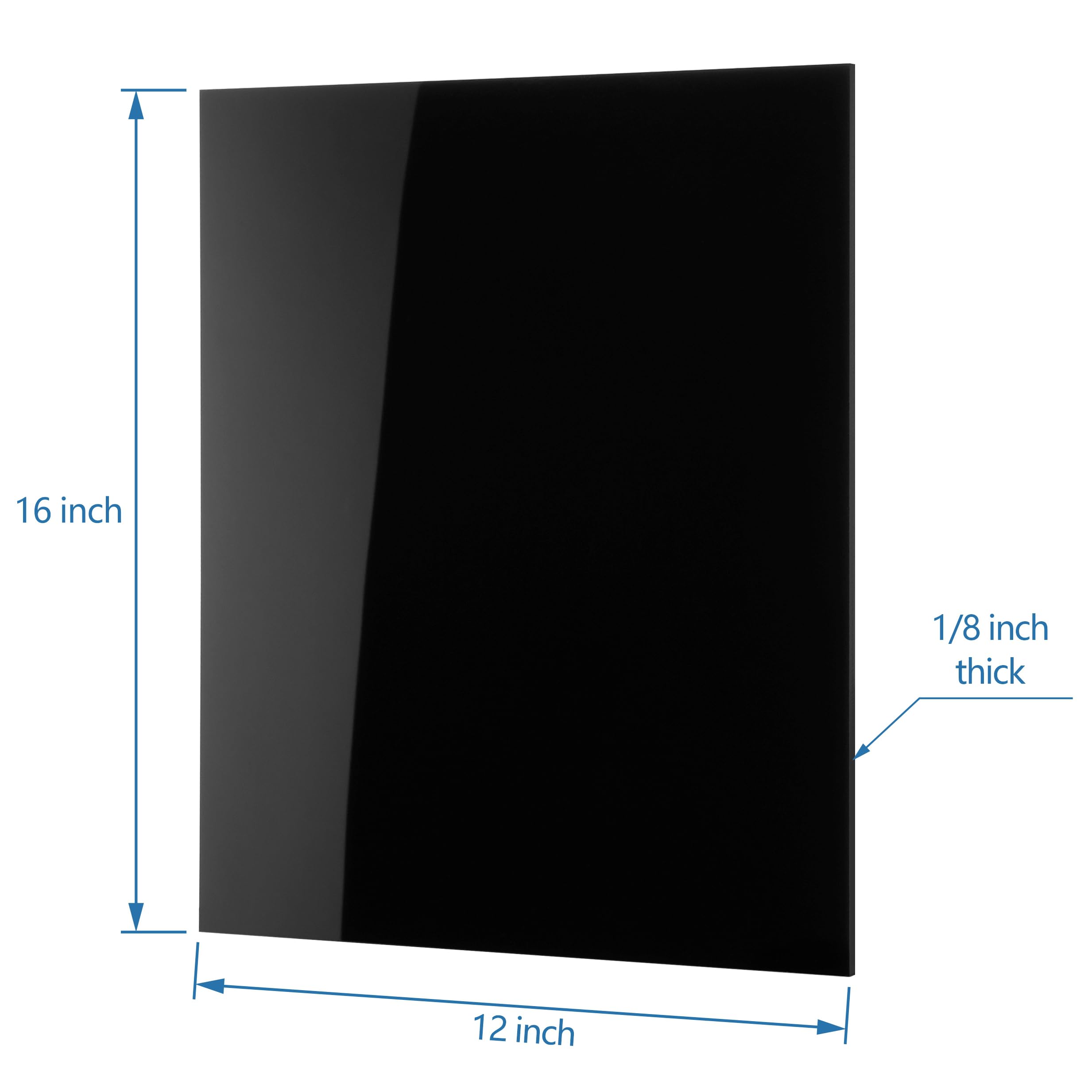 Black Acrylic Sheets - 10 Pack 12x16" -3