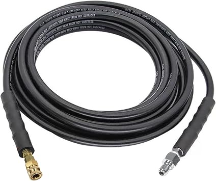 3/8" Pressure Washer Hose, 20FT Power Washer Hose High Pressure Hose Replacement Hose 3/8 Inch Quick Connect for Power Washer
