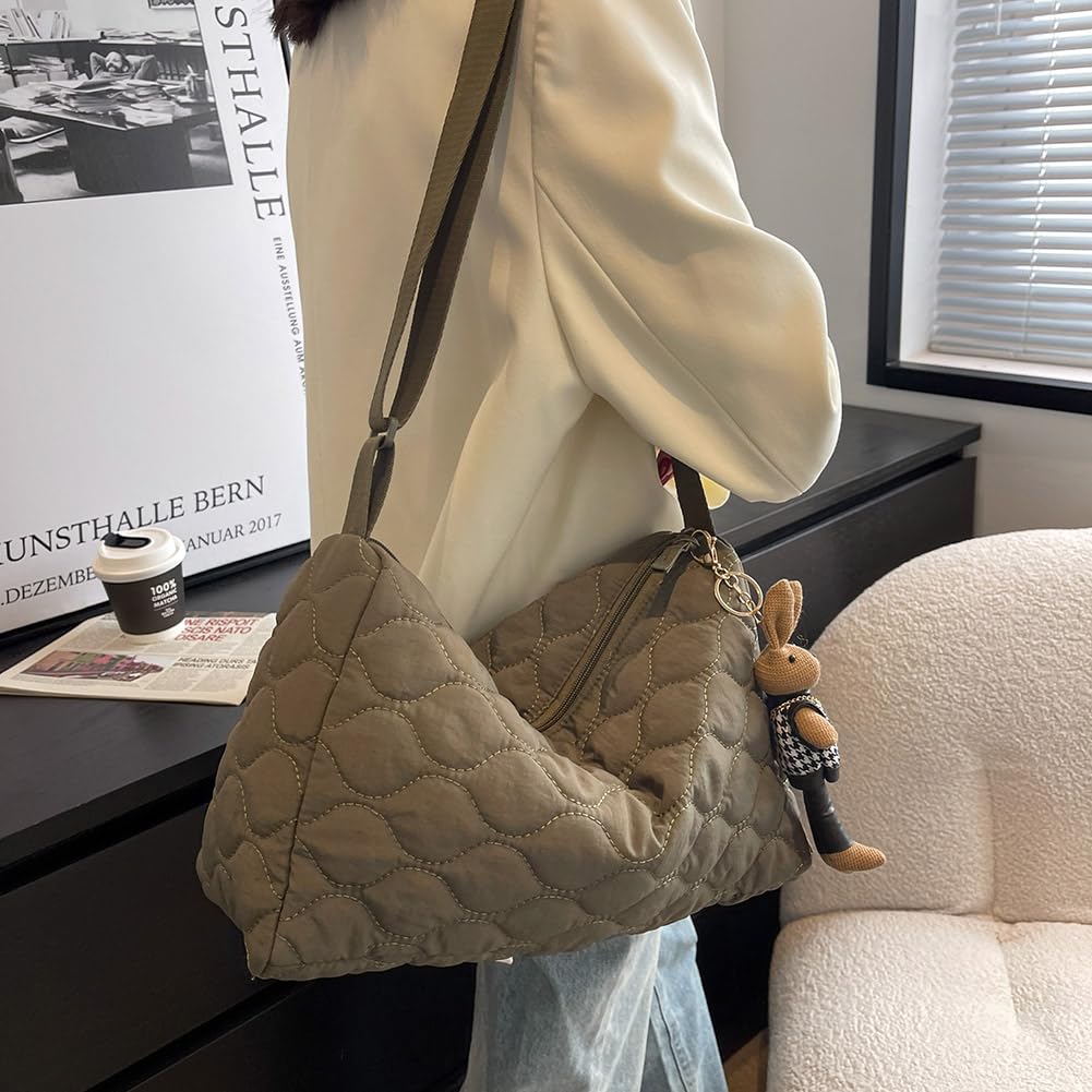 Wyściełana torba na ramię z regulowanym paskiem torba crossbody - diament