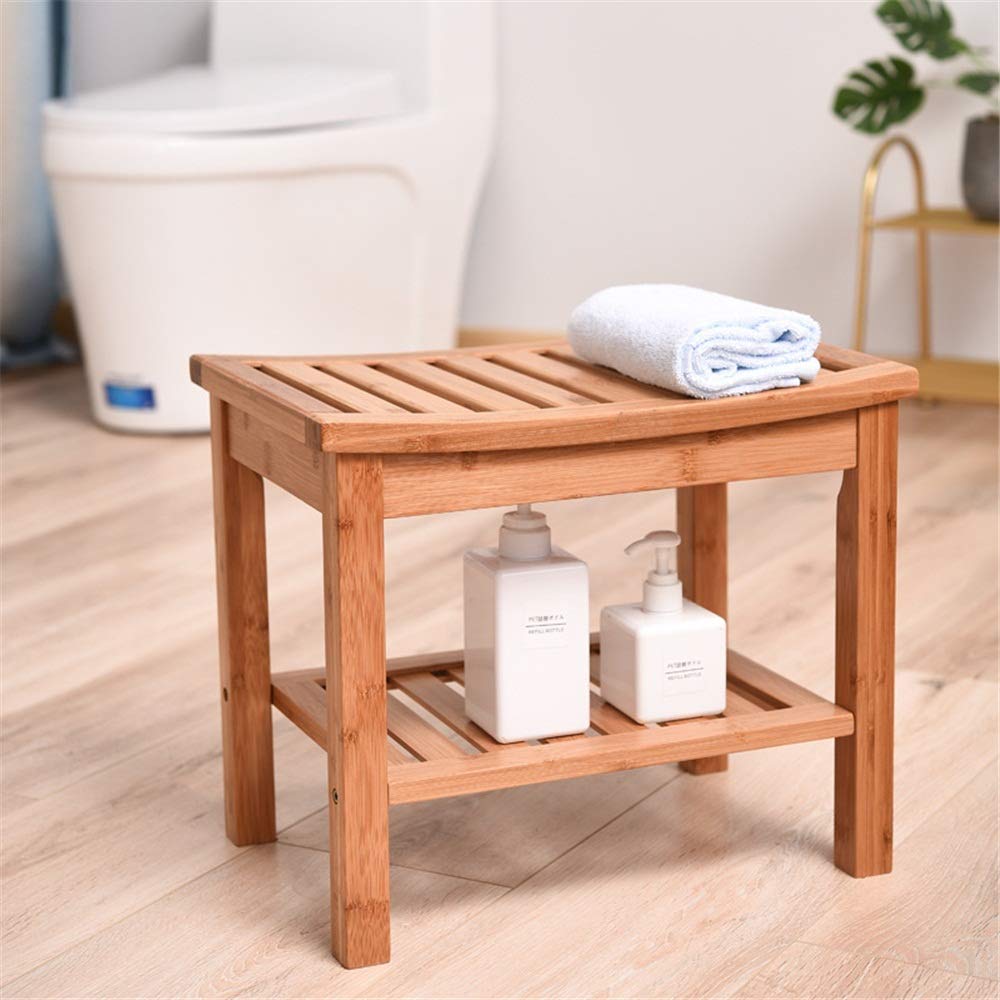 Panca Per Doccia In Legno Sgabello Da Doccia In Teak Con Ripiano