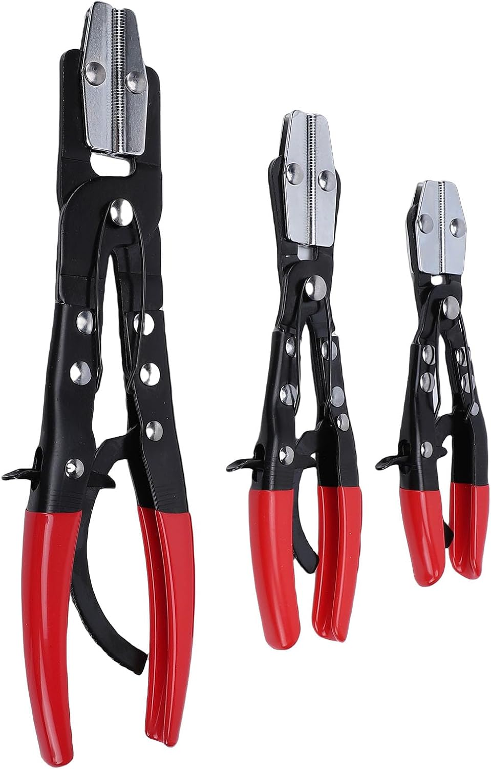 Dpofirs Automotive Hose Pinch Pliers Set | 8 10 12 Inch Ratcheting Locking Tool for Fuel Coolant Lines and Heatsink