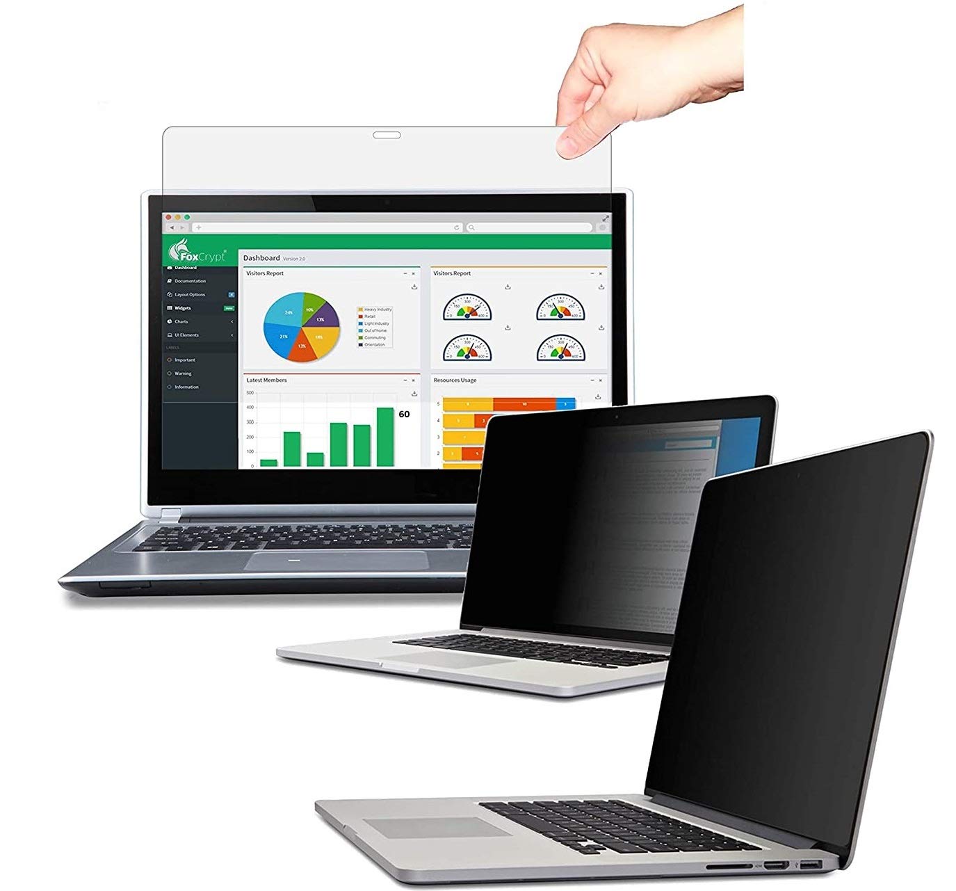 FoxCrypt Premium Filtre de confidentialité Anti-Espion pour Apple MacBook Air 13