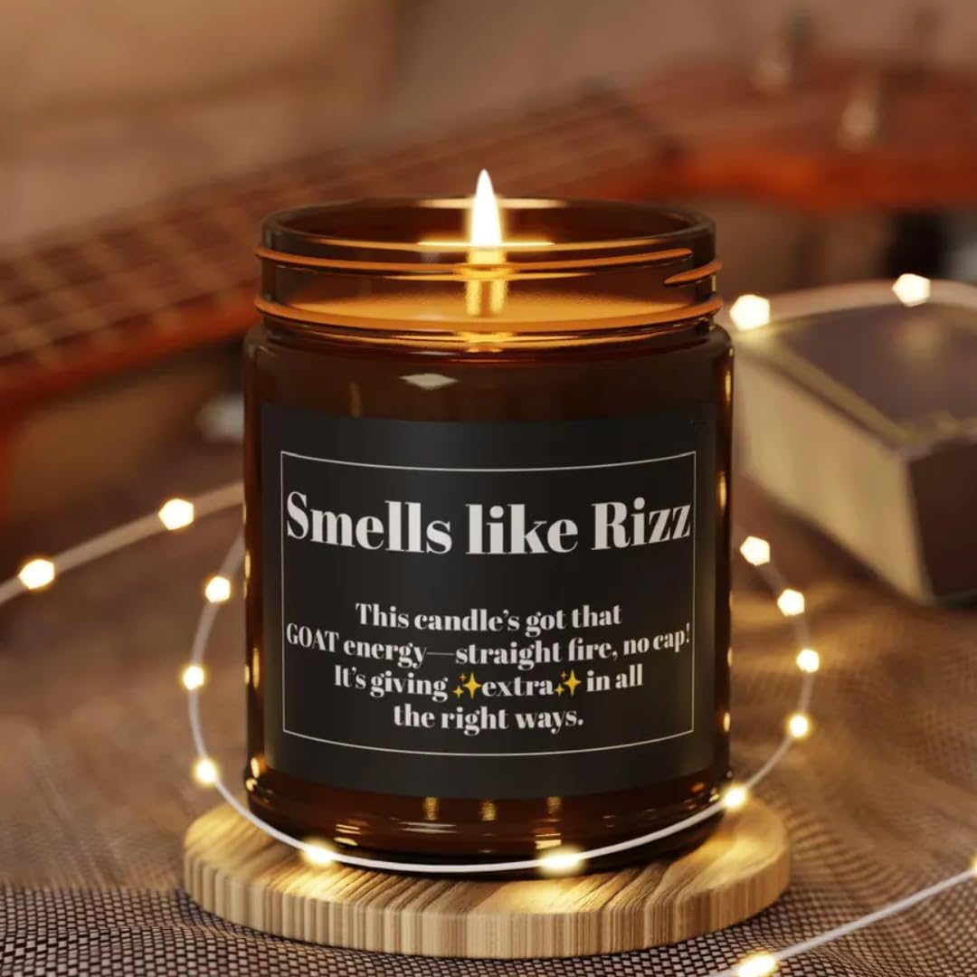 Smells Like Rizz Candle, Rizz Candle, Funny Teen Gift, Rizz Gen Alpha Middle School Funny Gifts, Slang Teen Present, Teenage Girl Boy, Drip Gift for Niece Nephew