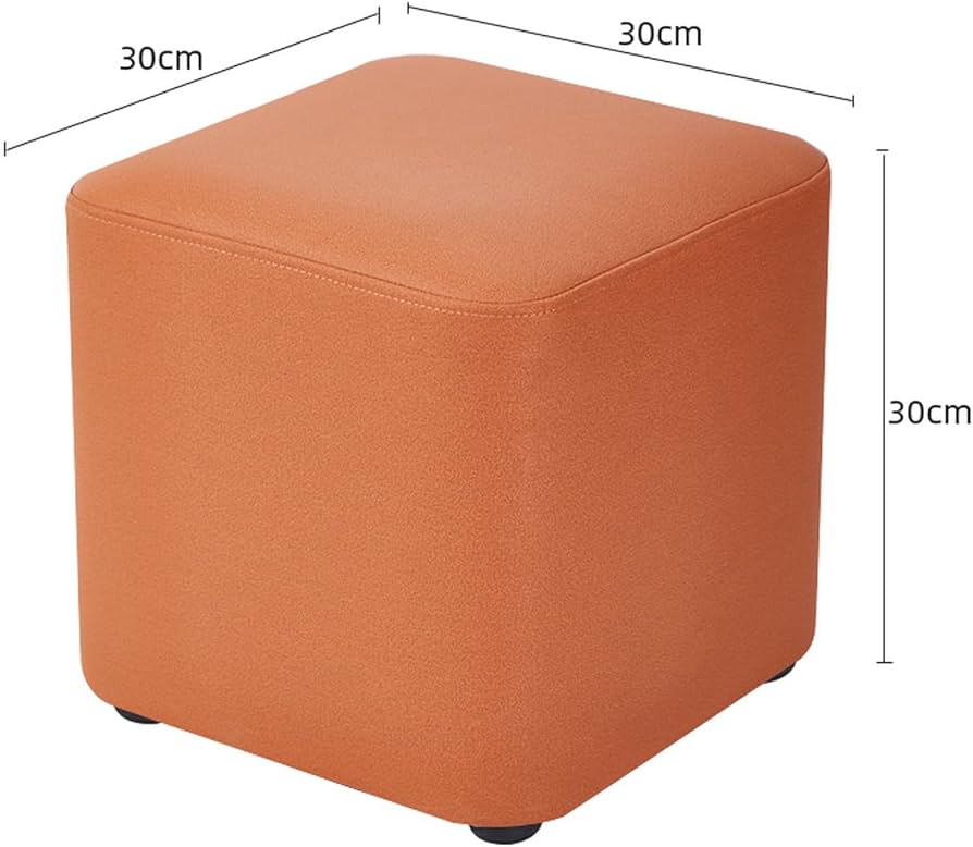 Amazon.co.jp: THLD ミニ スツール オレンジ オットマン 小さい 椅子