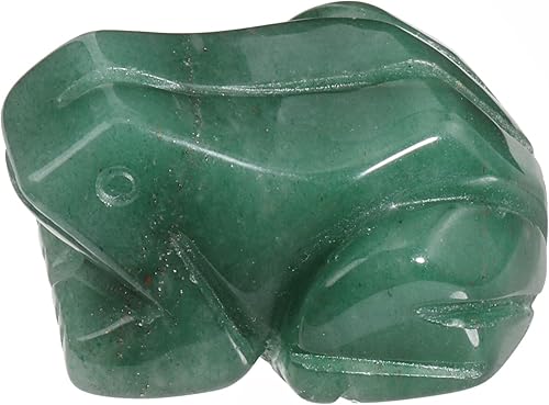 Miniatura 5 de Figura de cristal de rana de aventurina verde, pequeña escultura de cristal curativo tallada a mano, 1.5 pulgadas