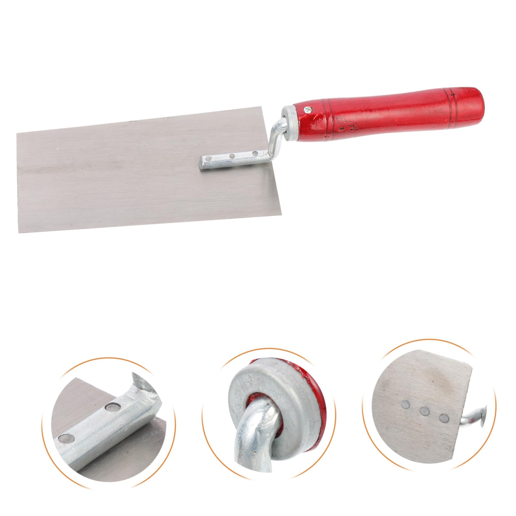 Homoyoyo Truelle à Plâtre Manche en Bois Confortable et Rivetée 3pcs en Acier Inoxydable Outil de Finition pour Maçonnerie et Enduit Résistant la Pression