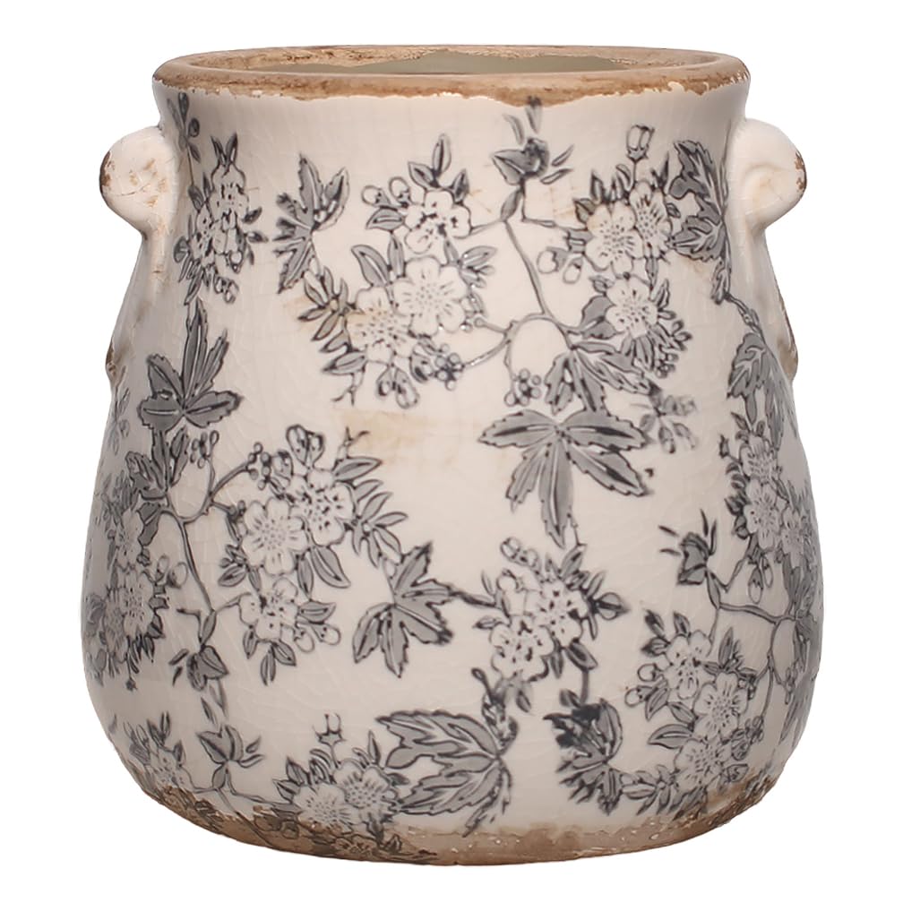 Rustic Farmhouse Ceramic Flower Pot