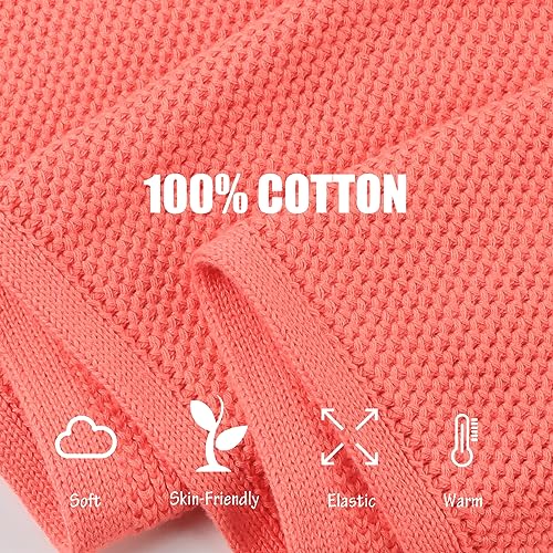 Image of PESAAT Kids Winter Infinity Scarf Knit Cotton Toddler Boy Girls Scarves