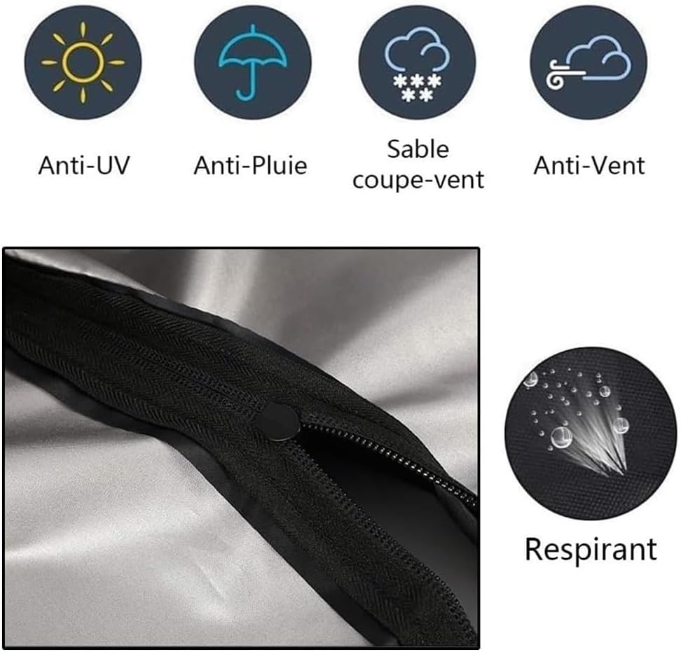 Garden Parasol Covers Black, Patio Cantilever Banana Umbrella Cover with Zip, Oxford Fabric Waterproof 210x45/72/32cm Beach Umbrella Cover Protective Cover for Outdoor Furniture