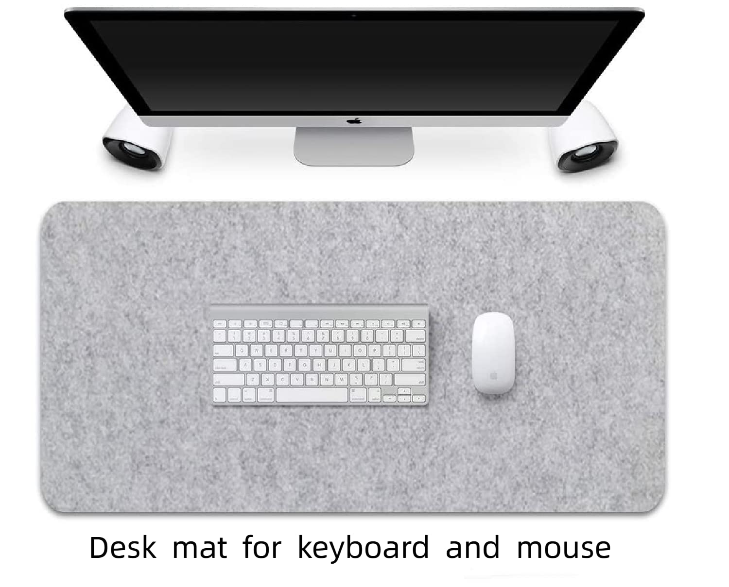 KINGYI Desk Pad Protecter Felt Non-Slip Thick Large Mouse Pad Writing Mat  for Office and Home(31.3