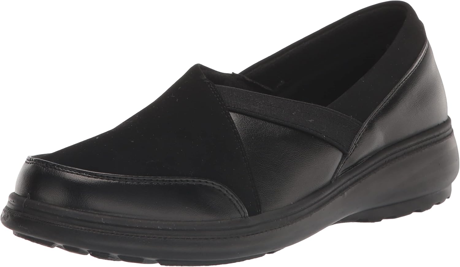 Easy Street Women's Irene Sneaker, Black Suede, 6